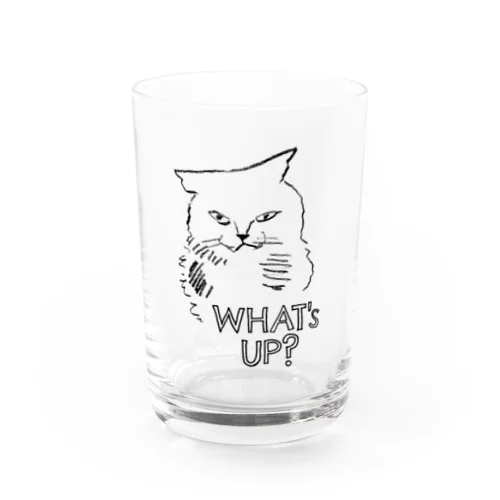 What's up? 猫くん Water Glass