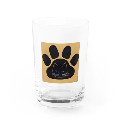 チェコ　足跡ウィンクねこ Water Glass