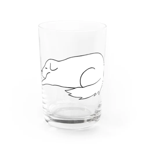 寝る大型犬 Water Glass