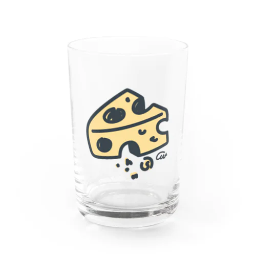 ワンポイント ねことネズミと例のチーズの例のチーズ Water Glass