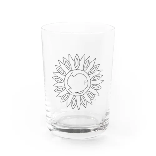 NO WAR SUNFLOWER Water Glass