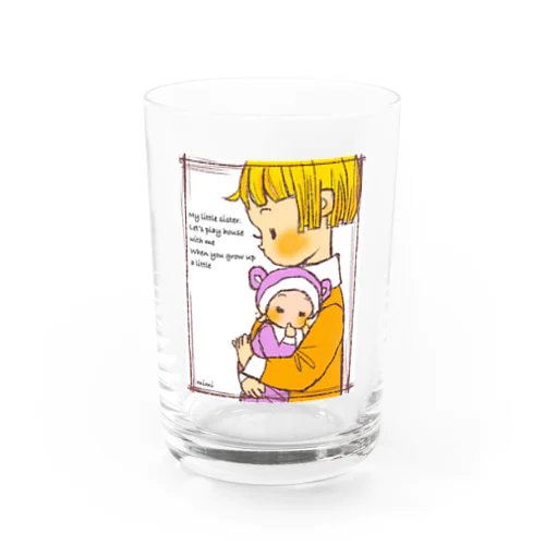 わたしが おねえちゃんだよ Water Glass