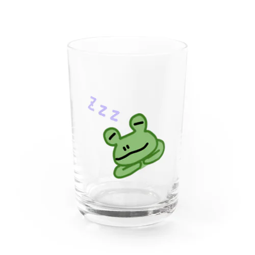 カエルさん  居眠り Water Glass