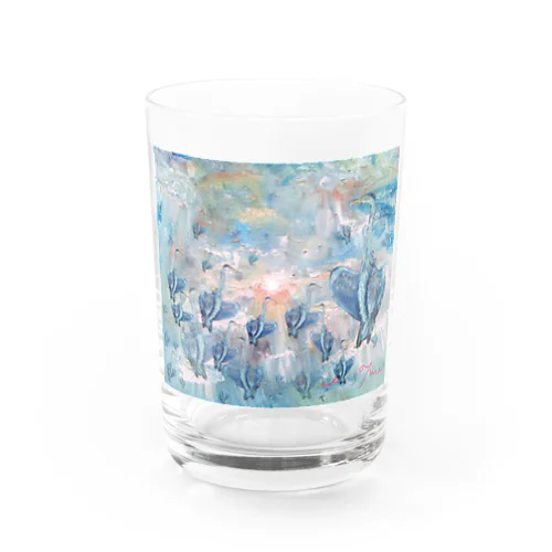 アオサギ先輩がいっぱい Water Glass