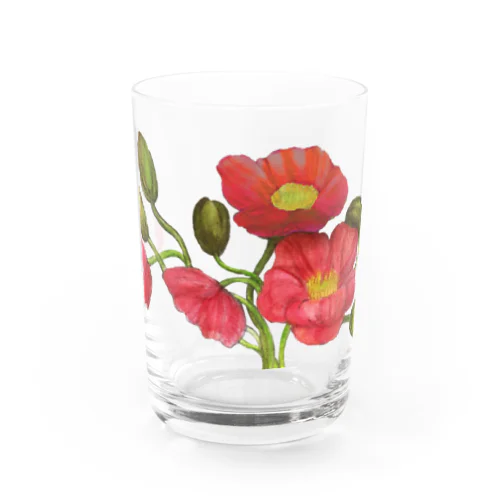 Poppy Water Glass