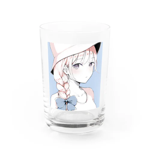 バケットハットとリボンのガール Water Glass