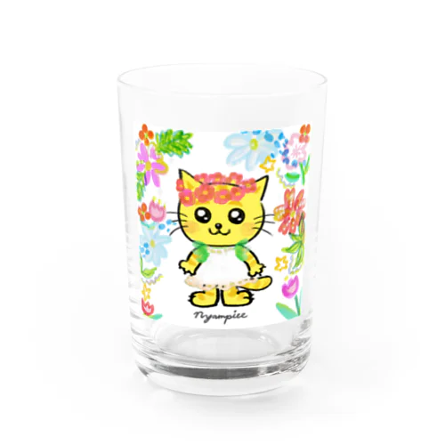 お花のうるにゃん（ぜんしん） Water Glass