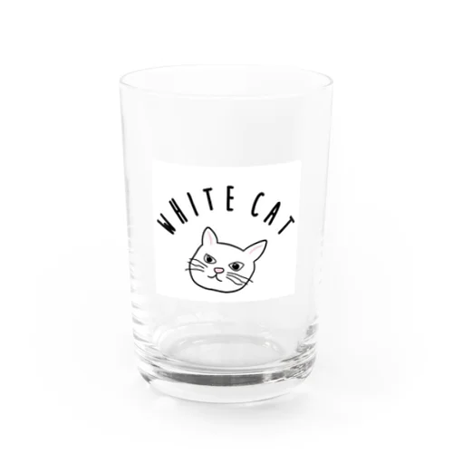 White cat Water Glass