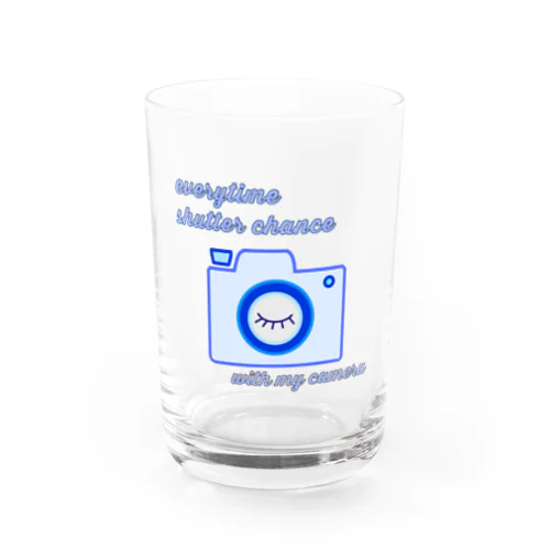 シャッターチャンス　ブルー Water Glass