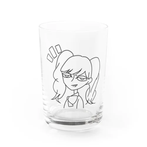 目つきの悪そうなJK Water Glass