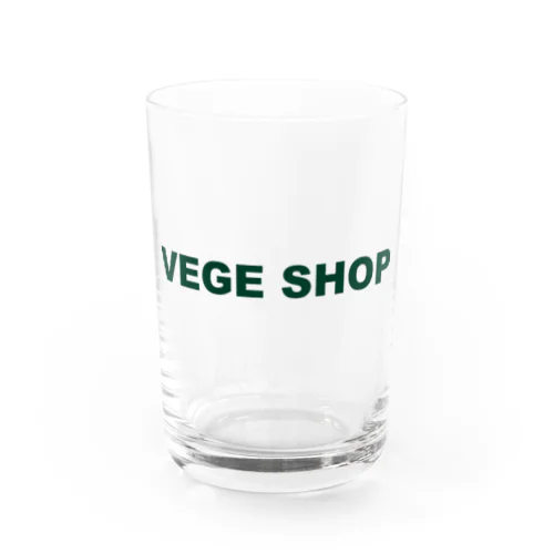 VEGE SHOP 緑文字 グラス