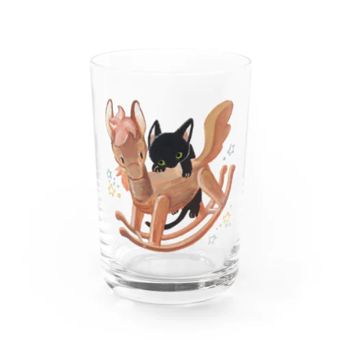 木馬とくろねこシリーズ Water Glass