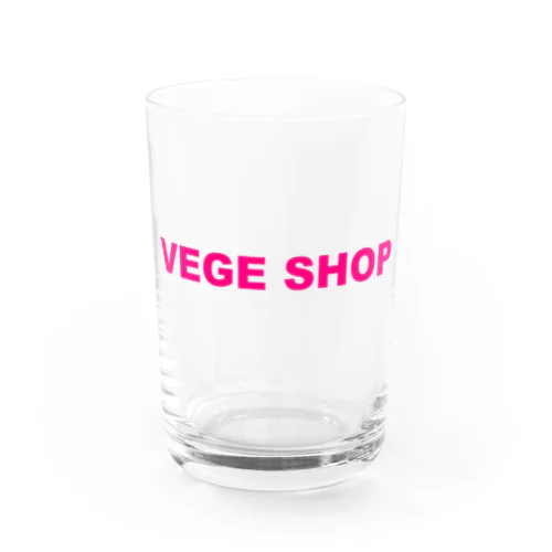 VEGE SHOP ピンク文字 Water Glass