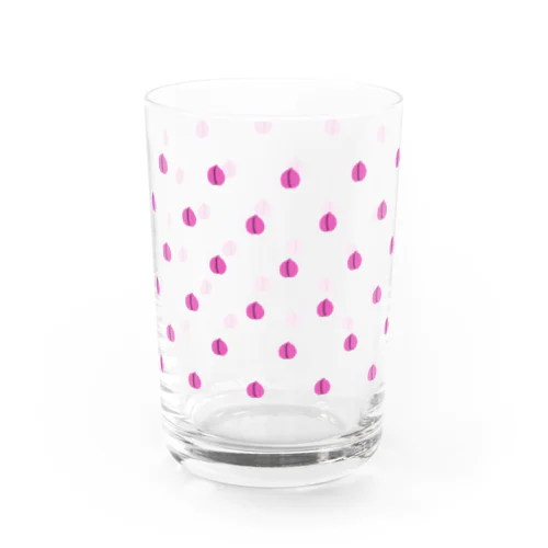 ドット よく見るともも Water Glass