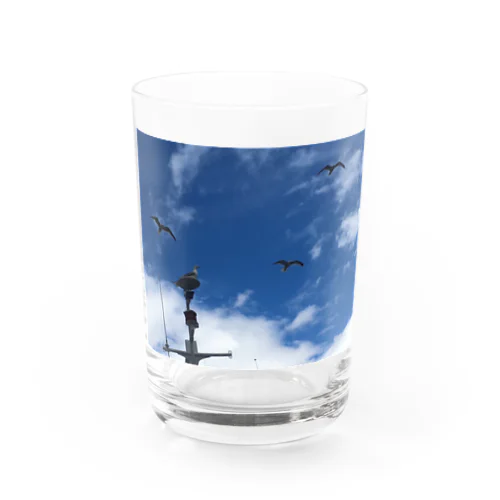 北欧写真　カゴメと空と青 Water Glass