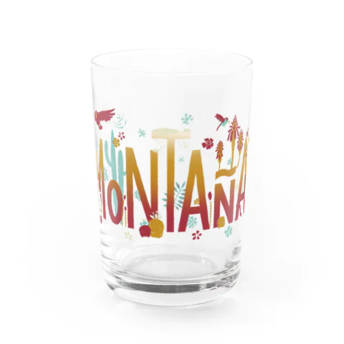 La Montaña（背景透明） Water Glass