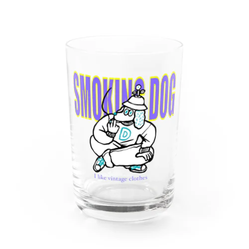 smoking dog Water Glass