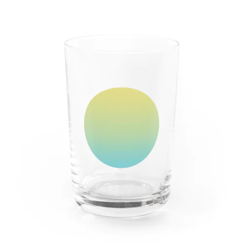 【日本の伝統色・冬】枯草色〜白群グラデーション　まる Water Glass