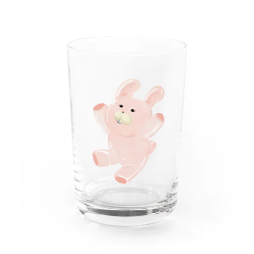 喜ぶでっぱうさぎ Water Glass