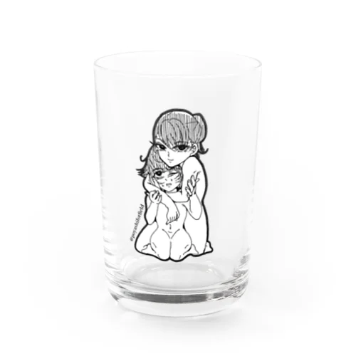 マナ＆人見（デフォルメ） Water Glass