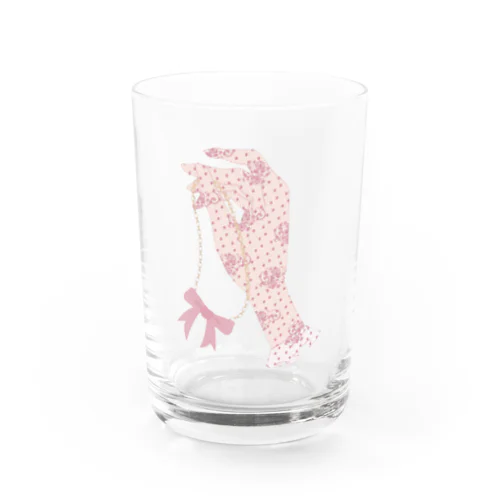 グローブ　pink Water Glass