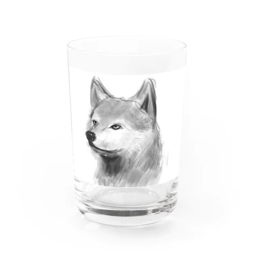 渋いオオカミ Water Glass