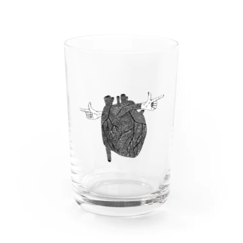 心臓　アート Water Glass