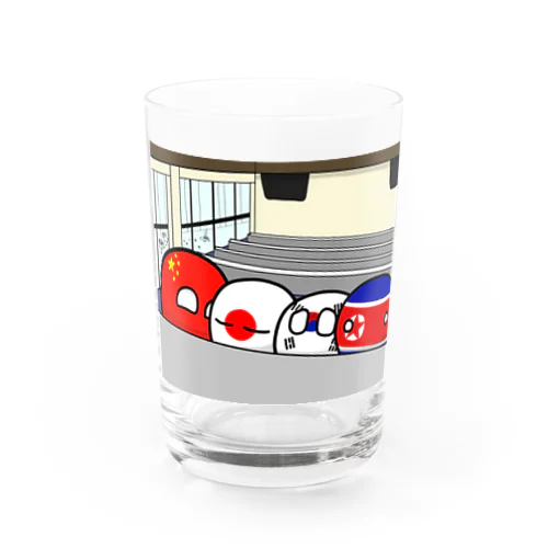 東アジアの国たち【国旗】【ポーランドボール】 Water Glass