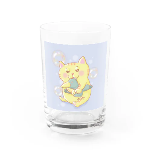 ぬいぐるみとトラ Water Glass