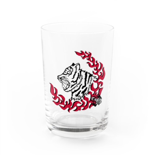 【切り絵】２０２２年　干支・寅 Water Glass