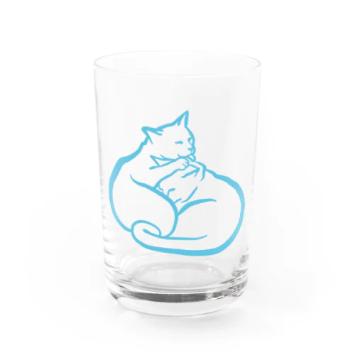 仲良しネコのグルーミング Water Glass