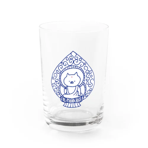 お釈迦猫様 単色 Water Glass