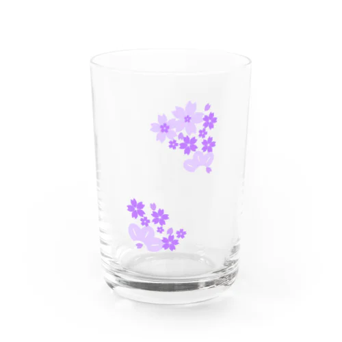 桜松R（紫） Water Glass