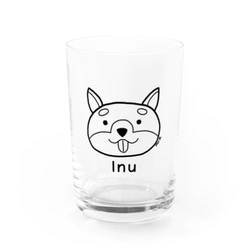 Inu (犬) 黒デザイン Water Glass