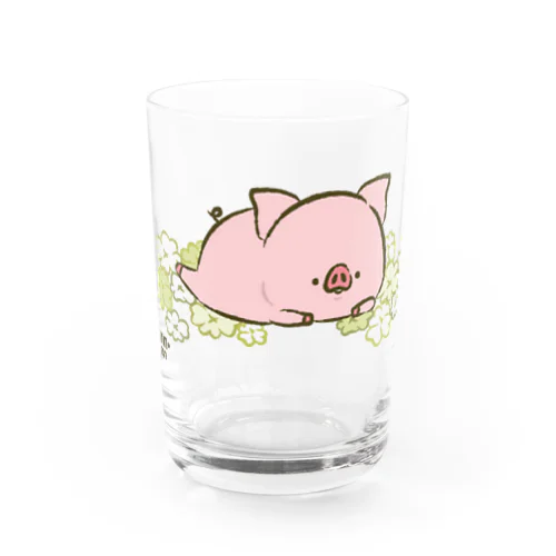 トン野さんと四つ葉のクローバー Water Glass