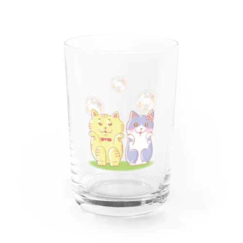 待ってるねこ Water Glass