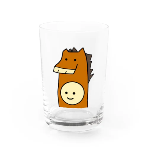 ウマかぶりくん Water Glass