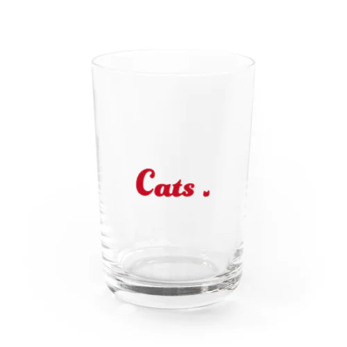 猫好きによる猫好きのためのそれ　レッド Water Glass