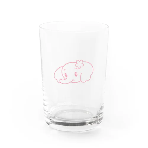 スプリングぱおみん　顔　ピンク Water Glass