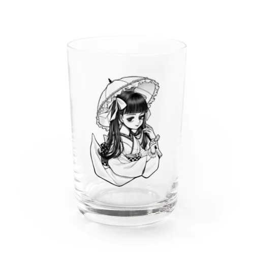 日傘の美少女 Water Glass