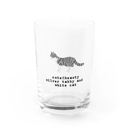 猫1-10 サバ白猫 Water Glass