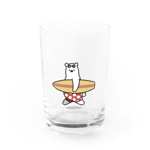 しろくまくん初めてのサーフィン Water Glass