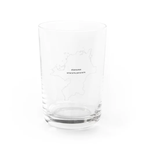 福岡県の地図 Water Glass