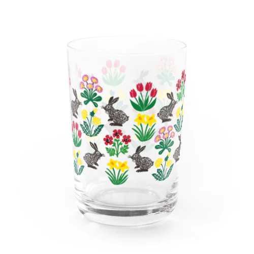 spring flowers Water Glass