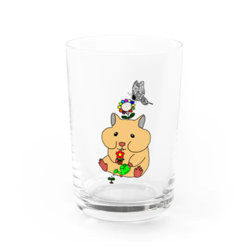 お花ハムスター Water Glass