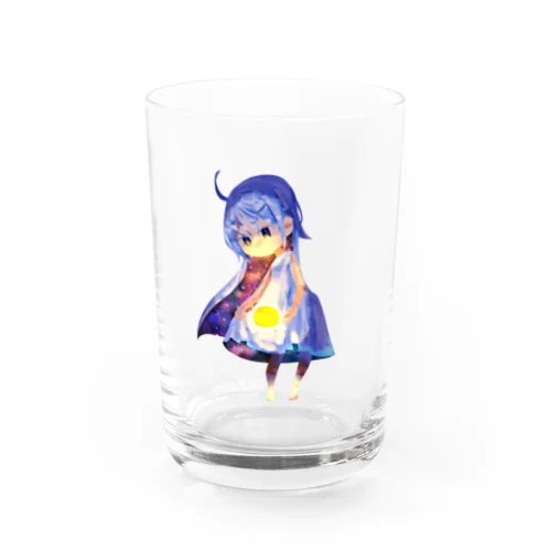 月の女の子 Water Glass