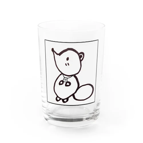 白狸のポンくん(枠入り) グラス