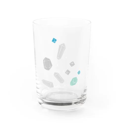 青い石（白フチ） Water Glass