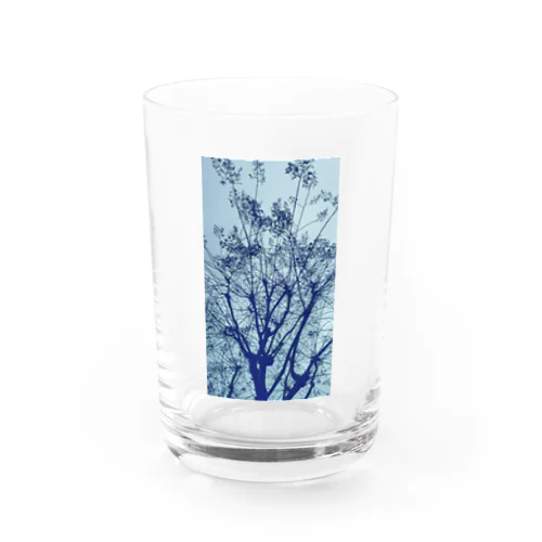 春を待つ(ブルー系　縦長) Water Glass