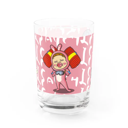 コップ類だよ！さげみちゃん(背景赤) Water Glass